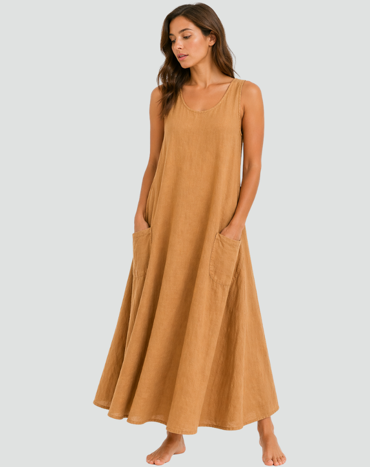 Women's Loose Casual Dress with Pockets | Maxi
