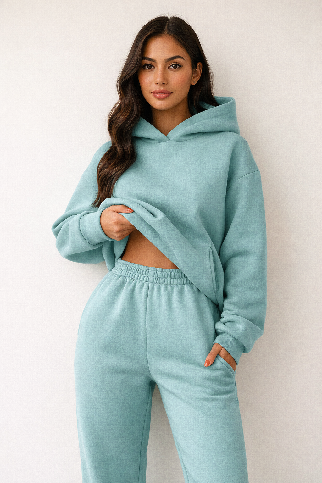 Women’s Soft-Lined Hooded Loungewear Set  | Winter