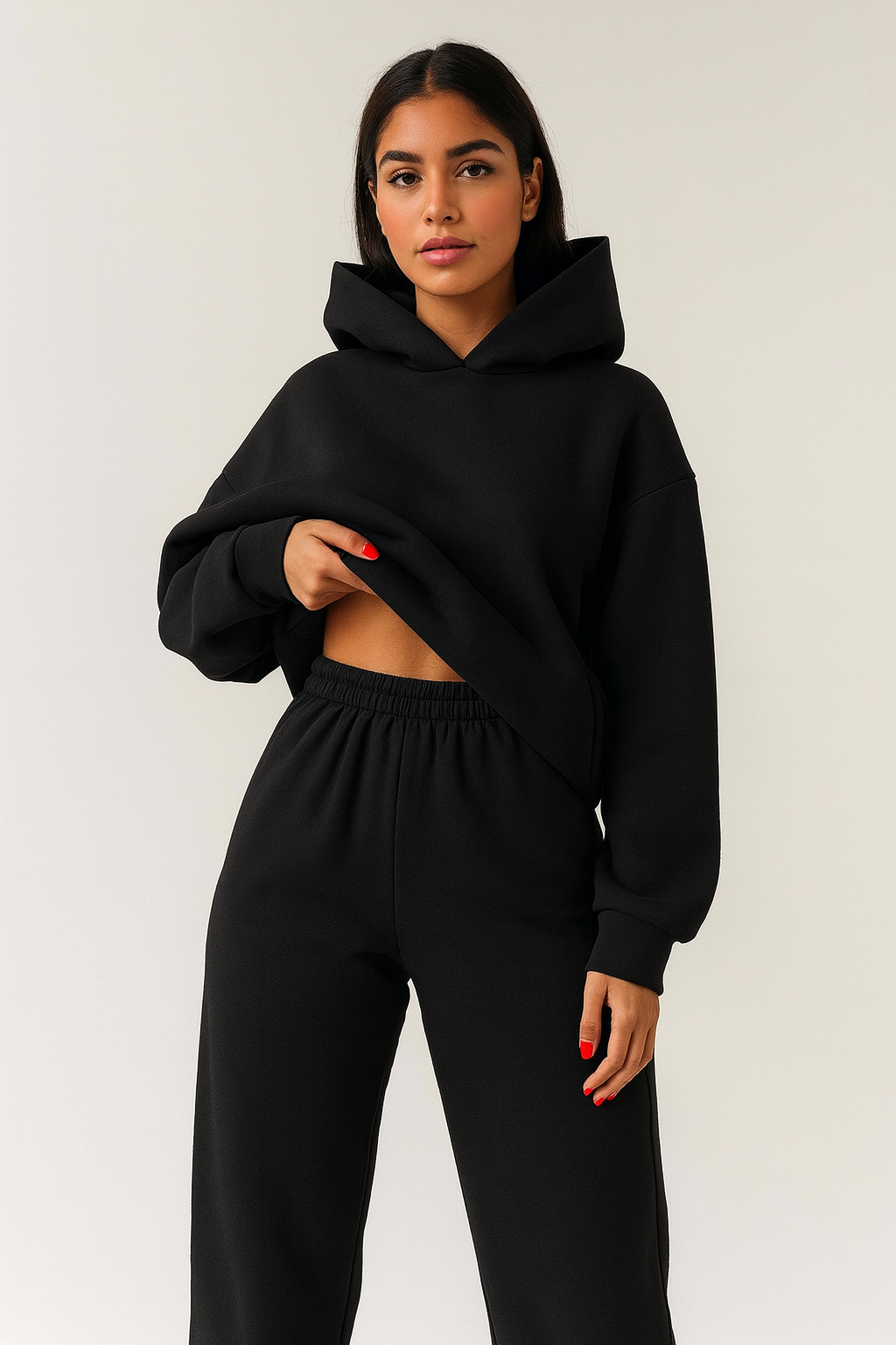 Women’s Soft-Lined Hooded Loungewear Set  | Winter