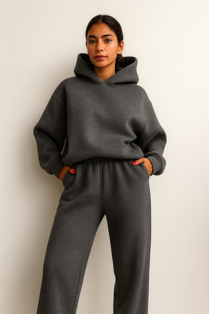 Women’s Soft-Lined Hooded Loungewear Set  | Winter