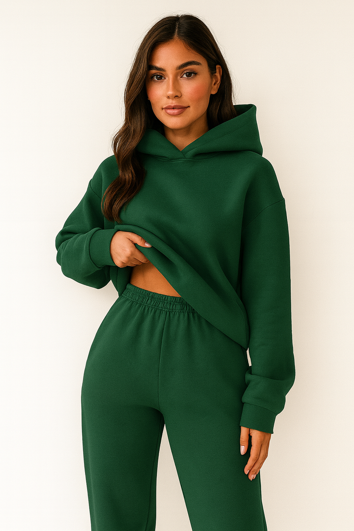 Women’s Soft-Lined Hooded Loungewear Set  | Winter