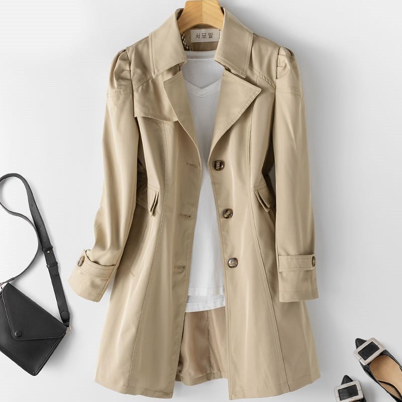 Women's Fit-and-Flare Trench Coat | Single-Breasted