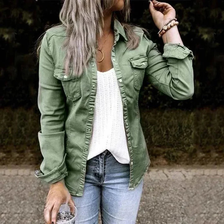 Women's Casual Denim Jacket | Button Down