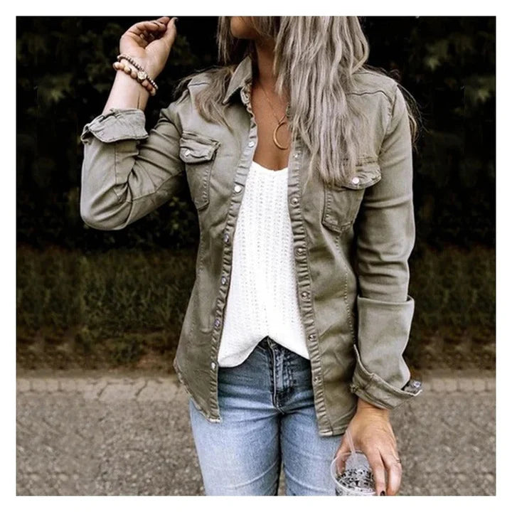 Women's Casual Denim Jacket | Button Down