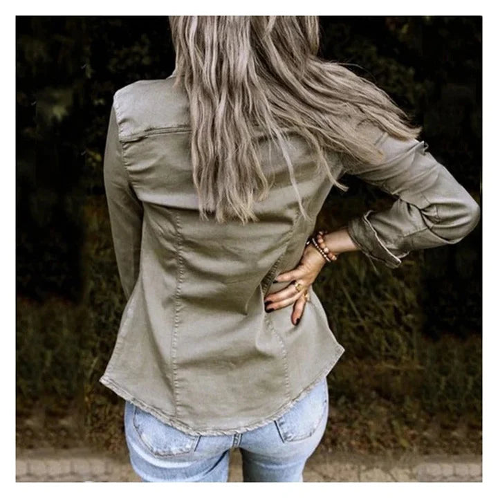 Women's Casual Denim Jacket | Button Down