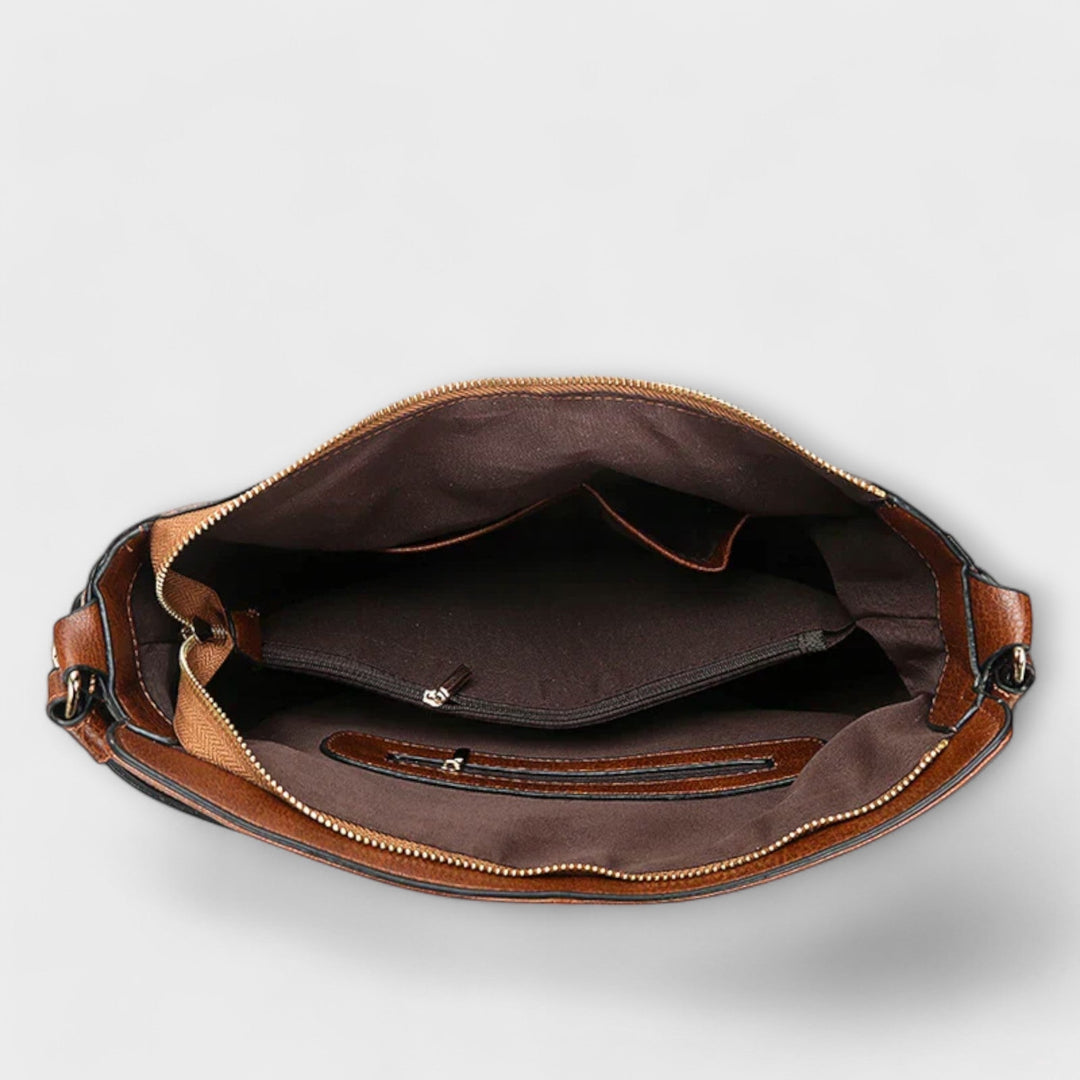 Women's Large Shoulder Bag | Multi Zip