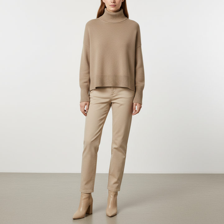 Women’s Oversized Turtleneck Jumper | Dropped Shoulders