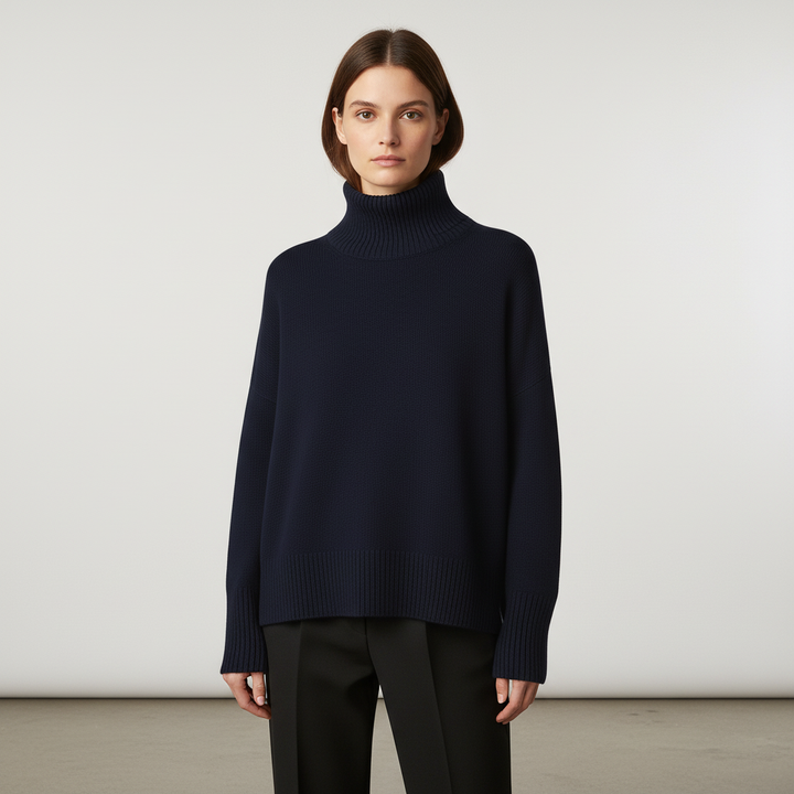 Women’s Oversized Turtleneck Jumper | Dropped Shoulders