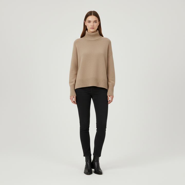 Women’s Oversized Turtleneck Jumper | Dropped Shoulders