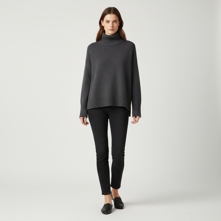 Women’s Oversized Turtleneck Jumper | Dropped Shoulders