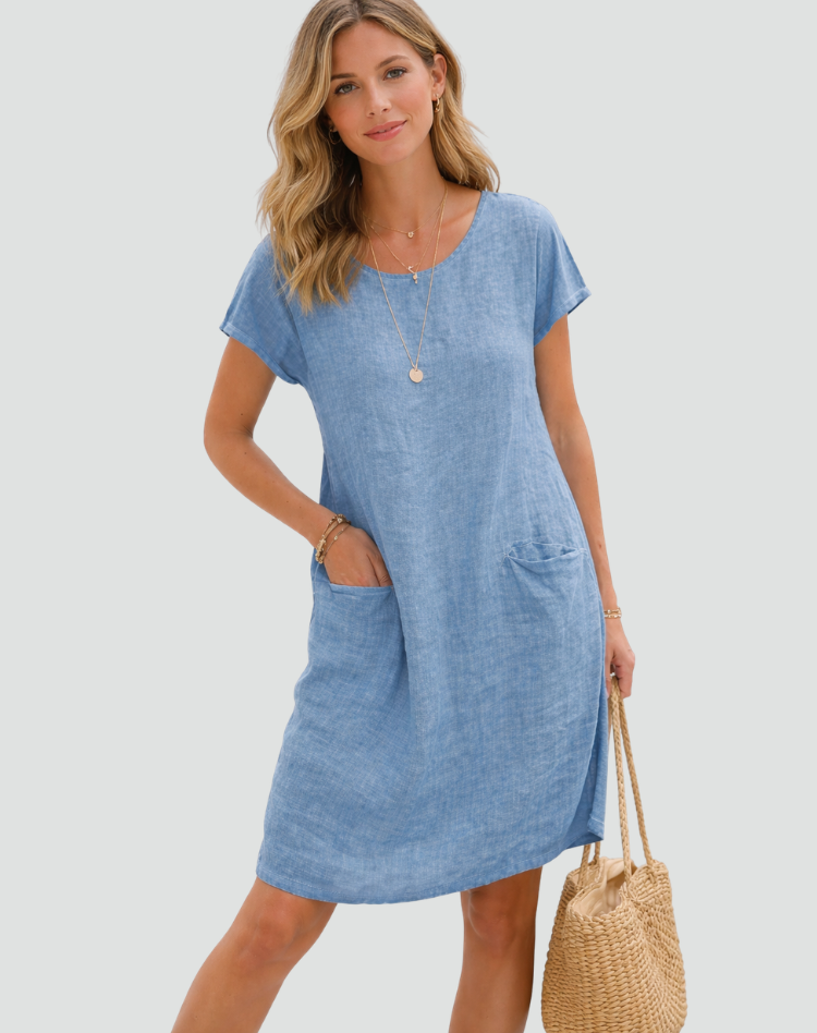 Women's Casual Loose Dress with Pockets | Mini