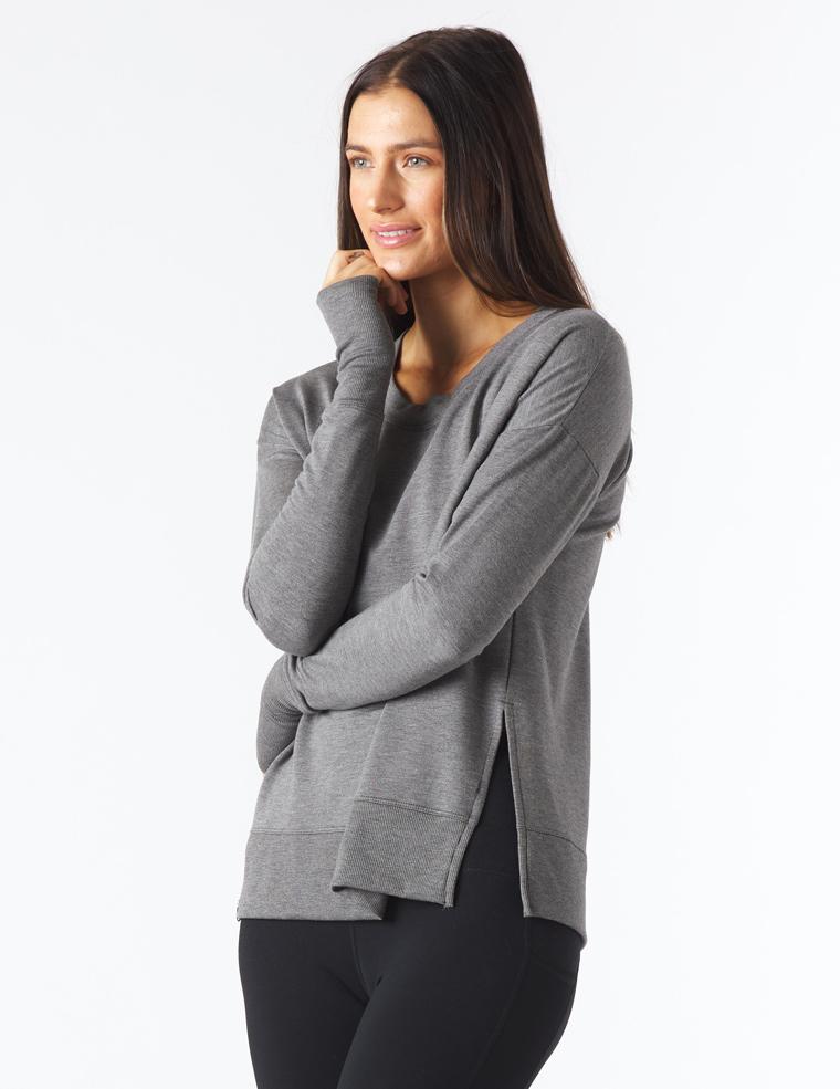Women’s Crew Neck Long-Sleeve Jumper | Side Slit