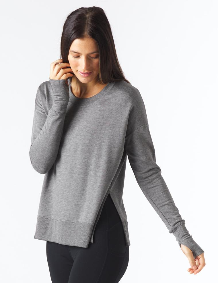 Women’s Crew Neck Long-Sleeve Jumper | Side Slit
