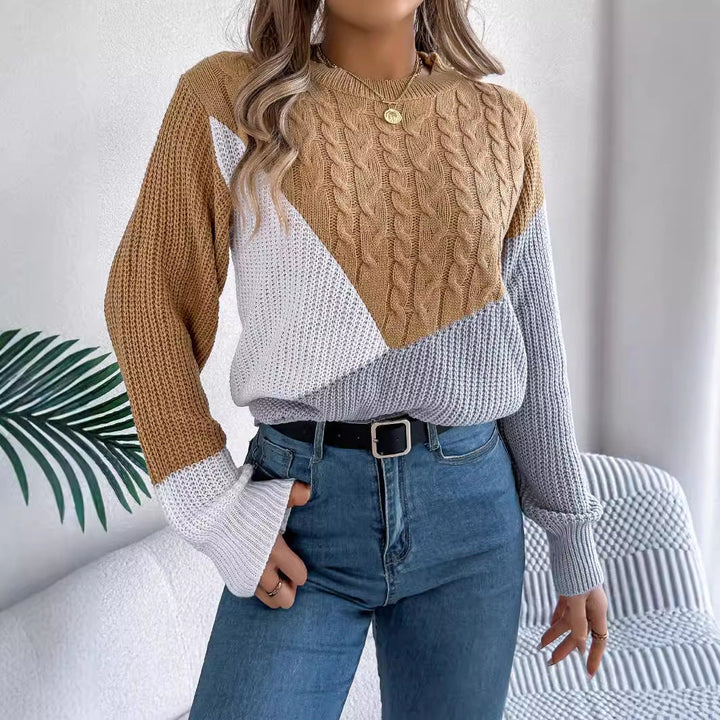 Women's Contrast Knit Jumper | Casual