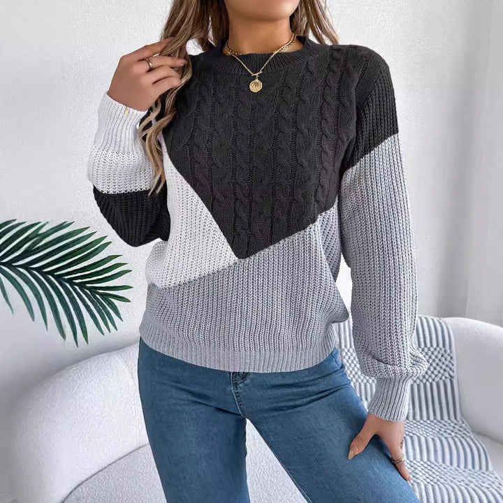 Women's Contrast Knit Jumper | Casual