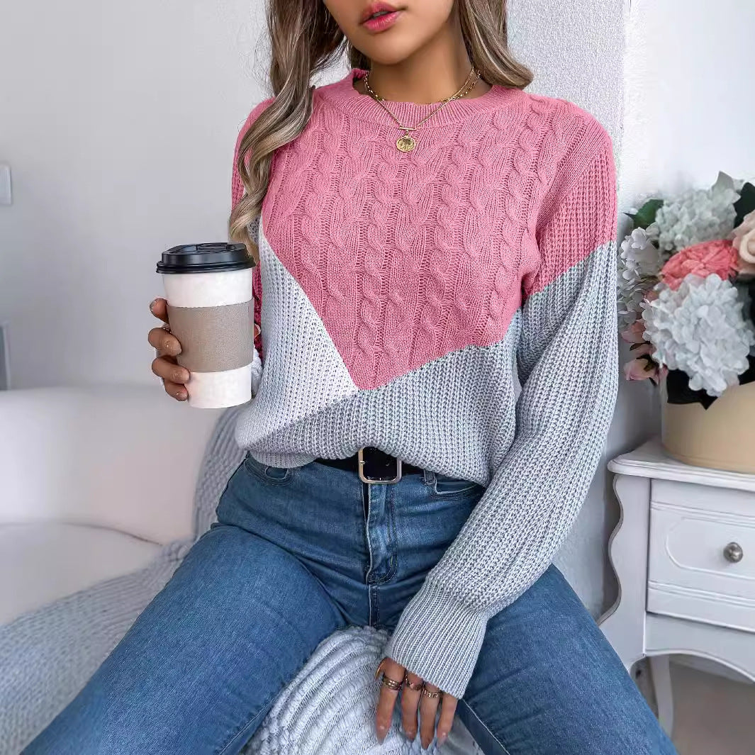 Women's Contrast Knit Jumper | Casual