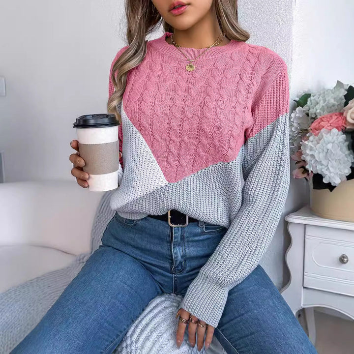 Women's Contrast Knit Jumper | Casual