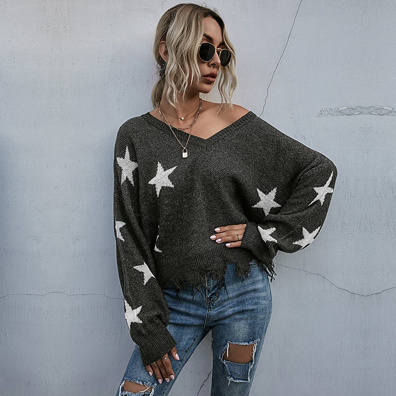 Women's Casual Jumper | Star Pattern