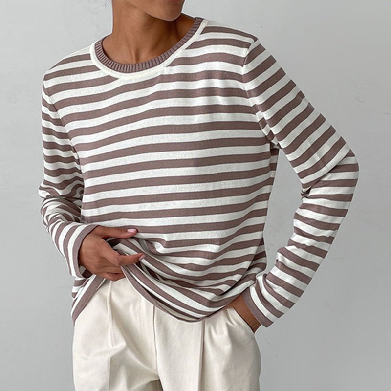 Women’s Striped Crew Neck Jumper | Long Sleeves