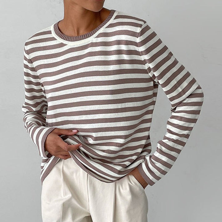 Women’s Striped Crew Neck Jumper | Long Sleeves
