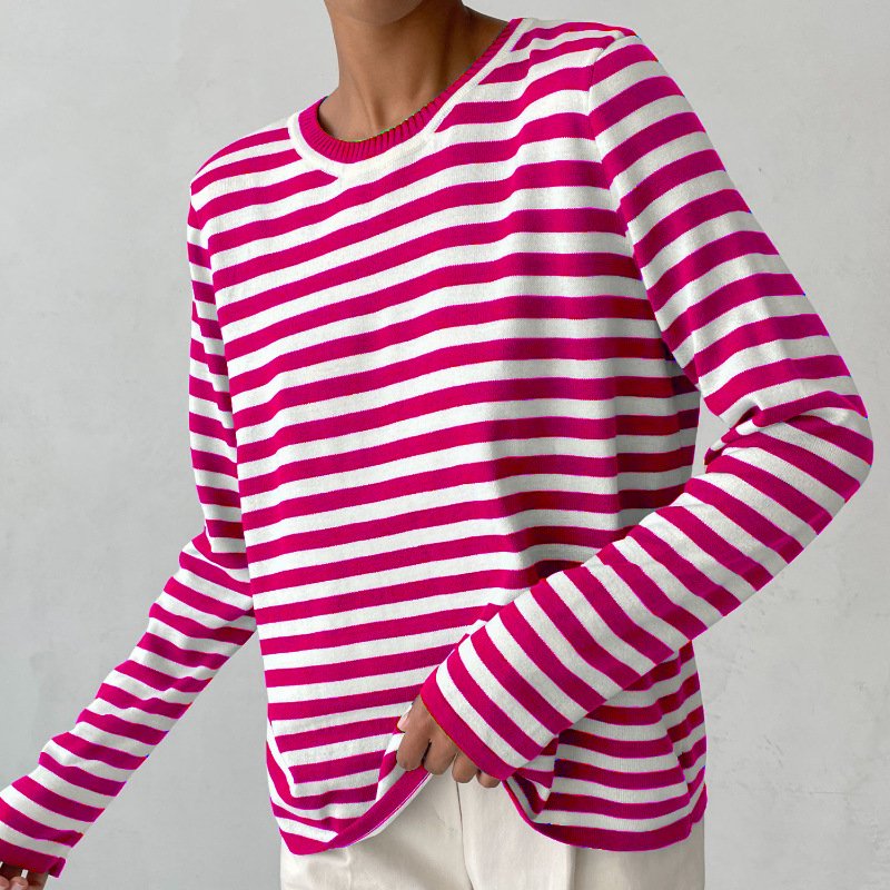 Women’s Striped Crew Neck Jumper | Long Sleeves