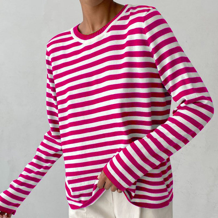 Women’s Striped Crew Neck Jumper | Long Sleeves