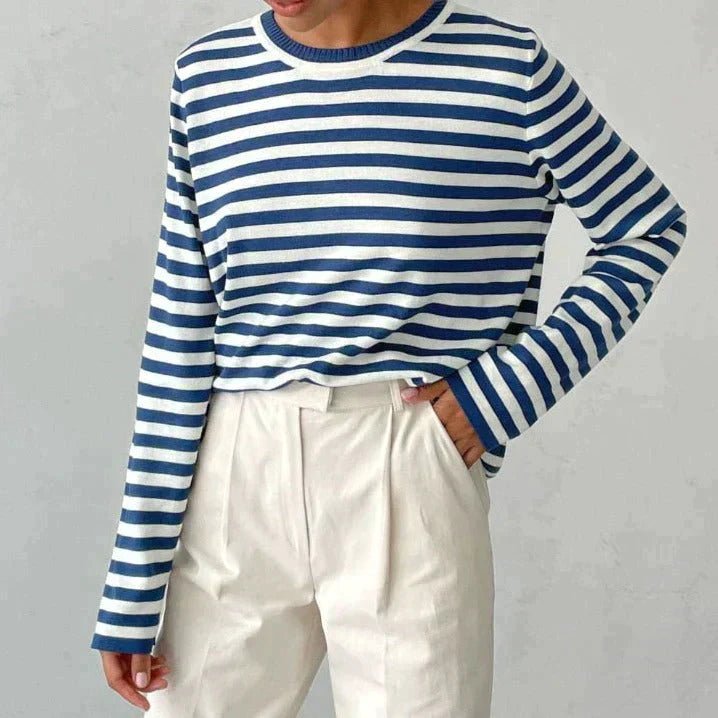 Women’s Striped Crew Neck Jumper | Long Sleeves