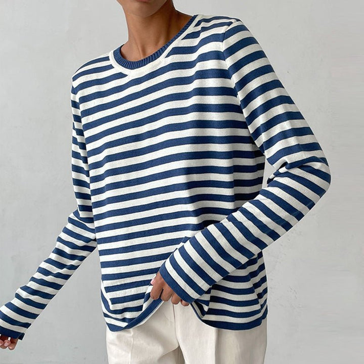 Women’s Striped Crew Neck Jumper | Long Sleeves