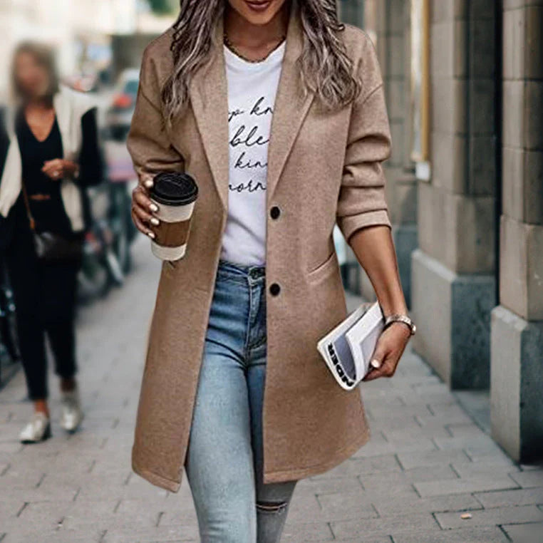 Women’s Relaxed Fit Trench Coat | Front Pockets