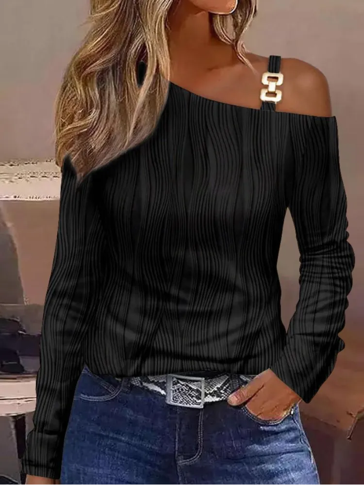 Women's Asymmetric Patterned Jumper | Stylish