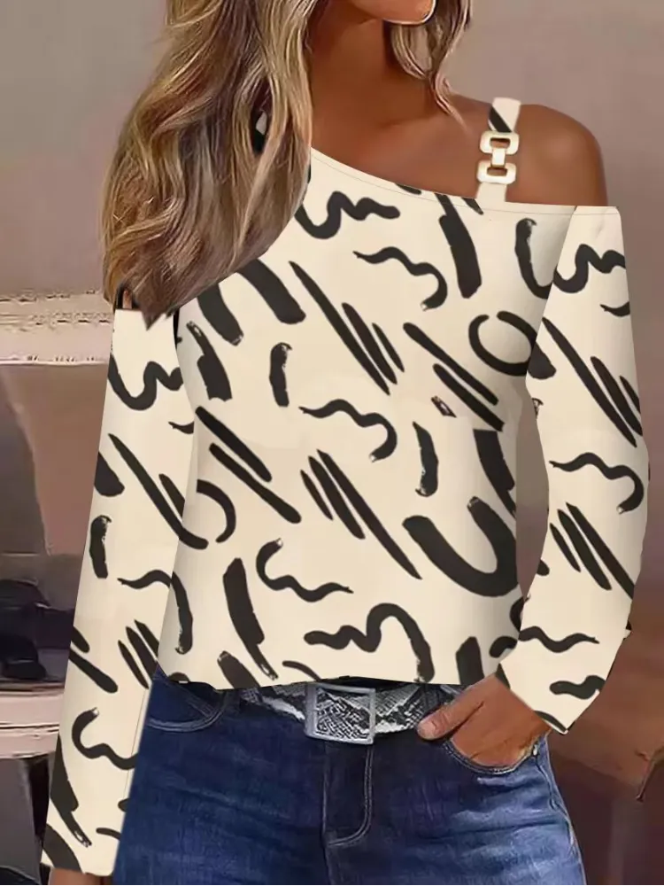 Women's Asymmetric Patterned Jumper | Stylish
