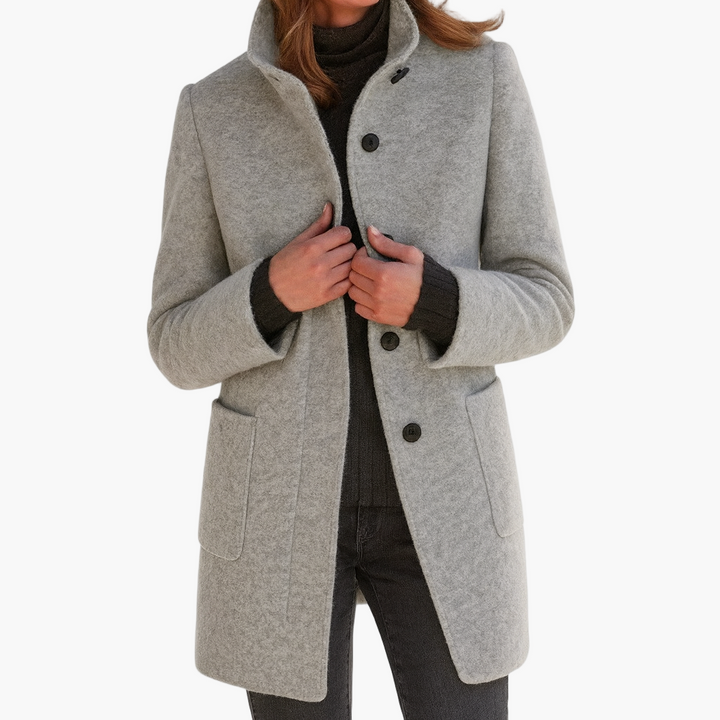 Women's Tailored Winter Coat | Stand Collar