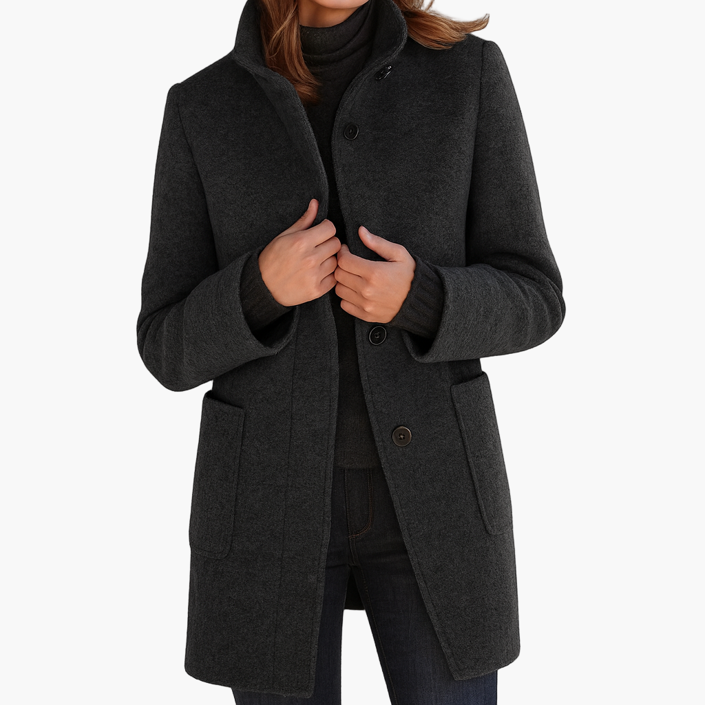 Women's Tailored Winter Coat | Stand Collar