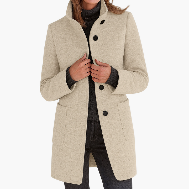 Women's Tailored Winter Coat | Stand Collar