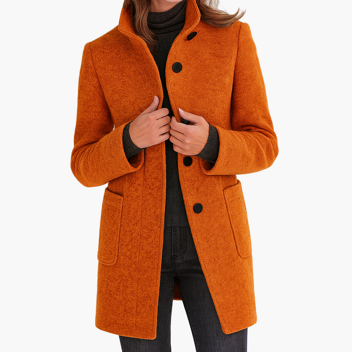Women's Tailored Winter Coat | Stand Collar