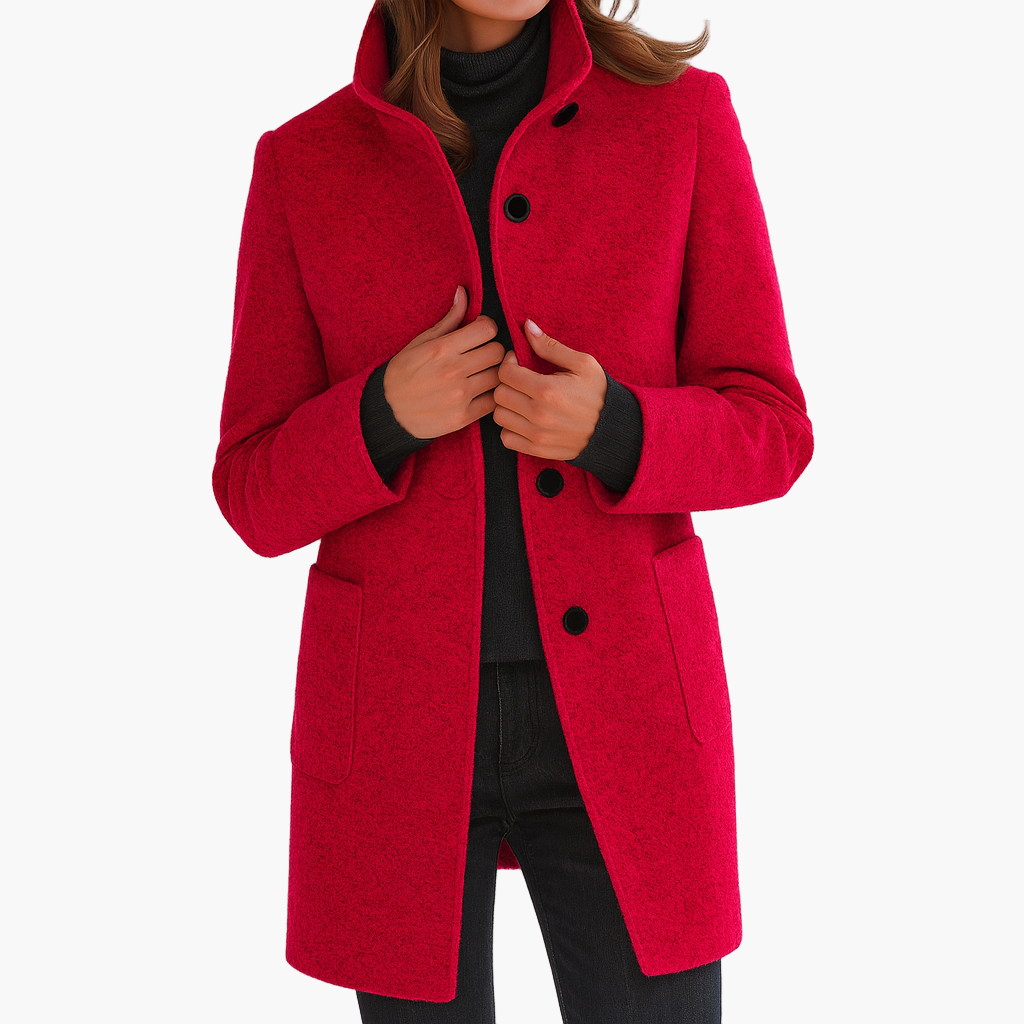Women's Tailored Winter Coat | Stand Collar