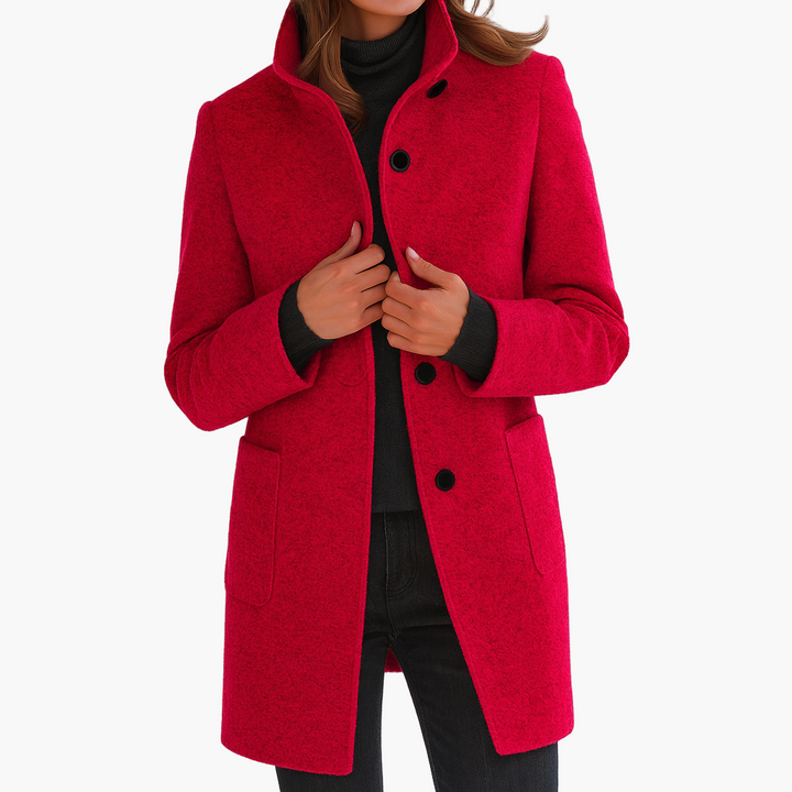 Women's Tailored Winter Coat | Stand Collar