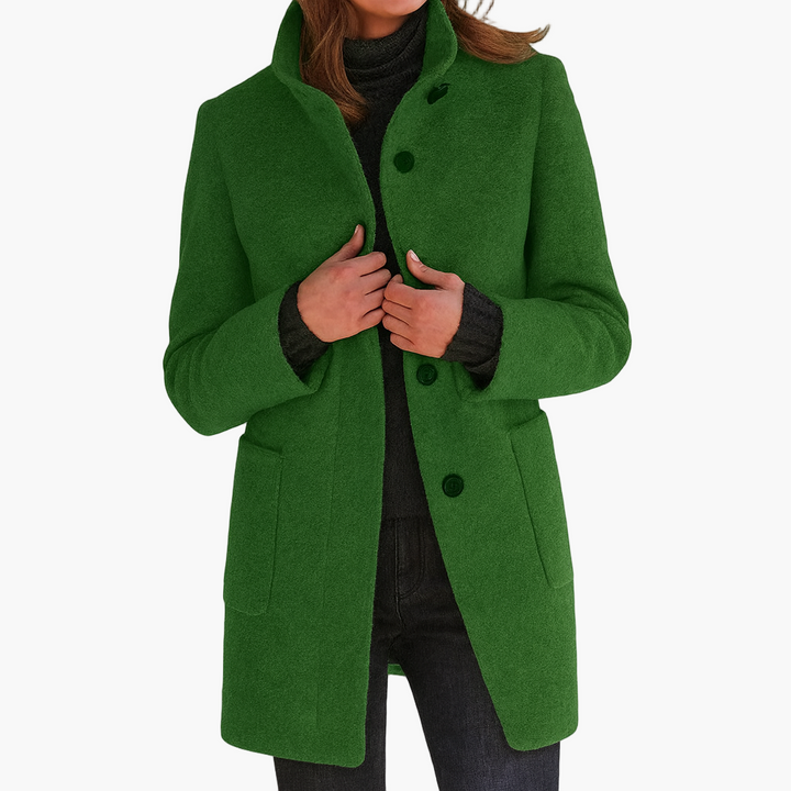 Women's Tailored Winter Coat | Stand Collar
