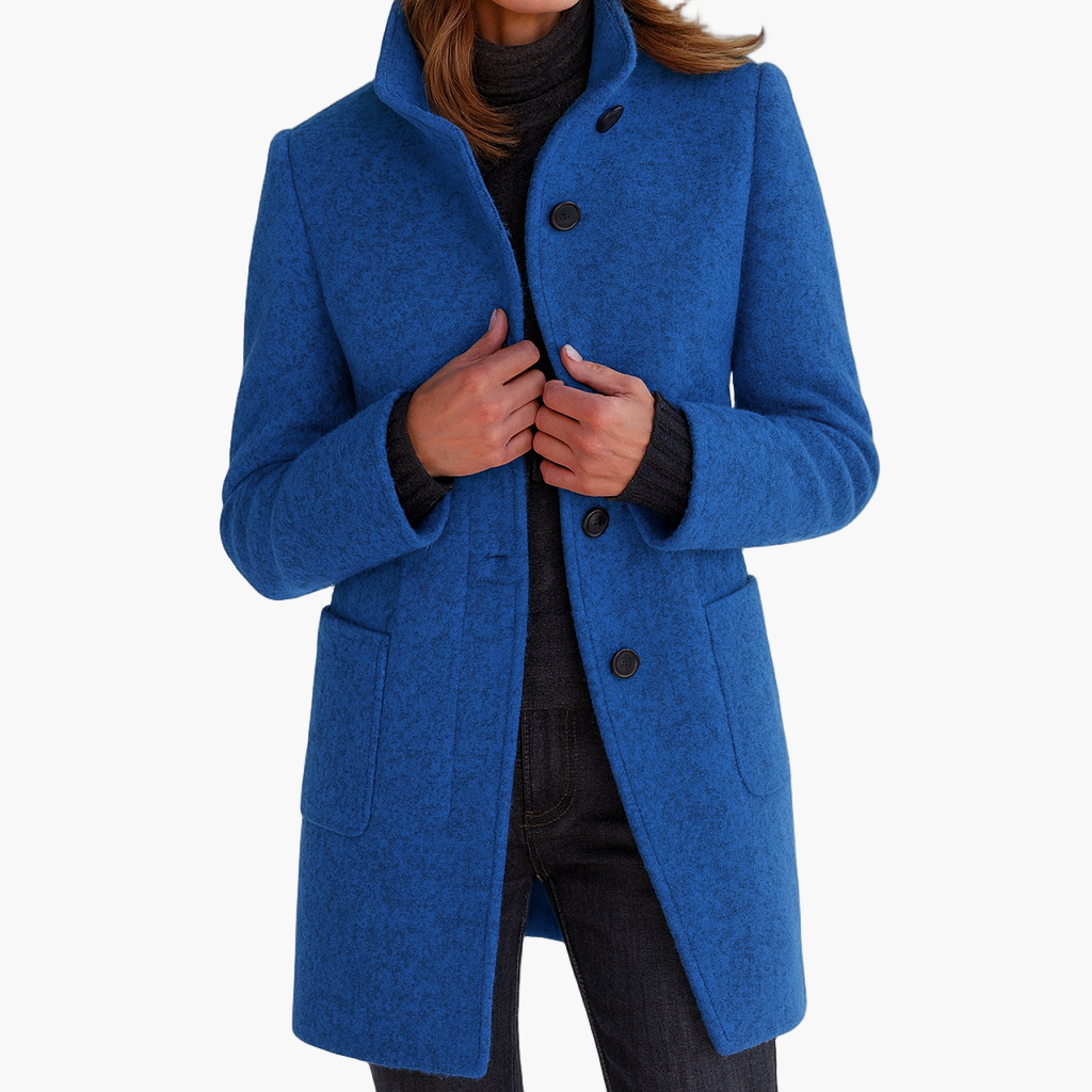 Women's Tailored Winter Coat | Stand Collar