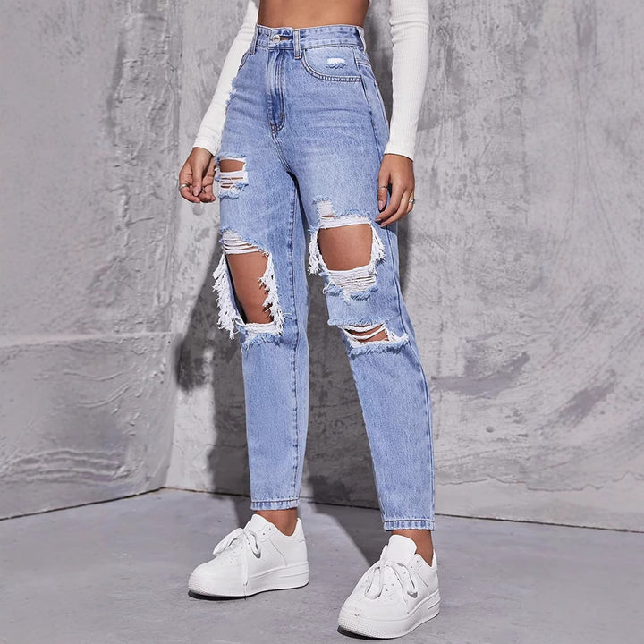 Women's Casual Ripped Jeans | High Waist
