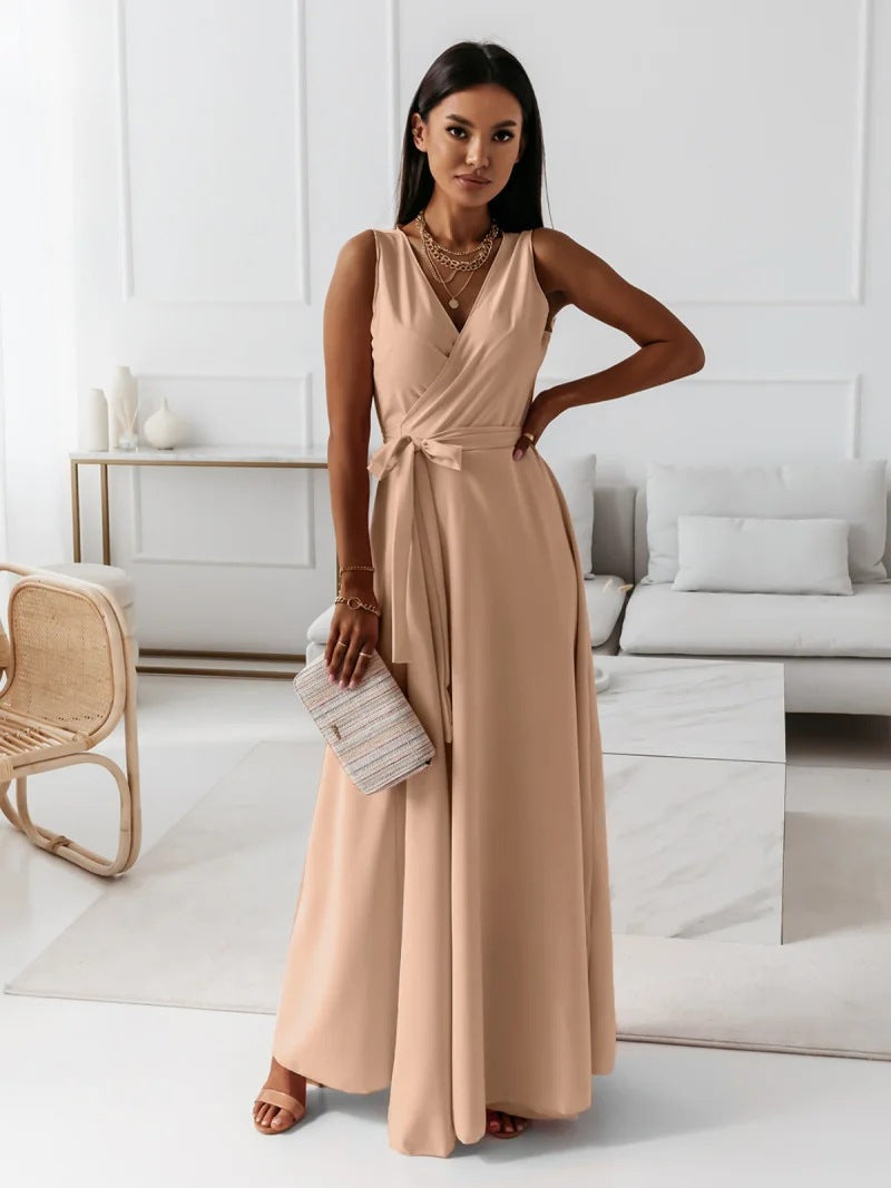 Women's Wedding Guest Elegant Wrap Dress | Maxi