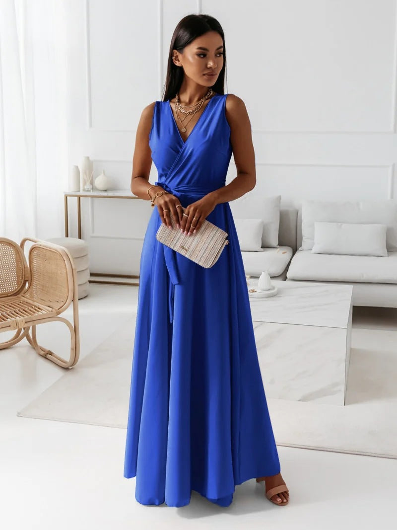 Women's Wedding Guest Elegant Wrap Dress | Maxi