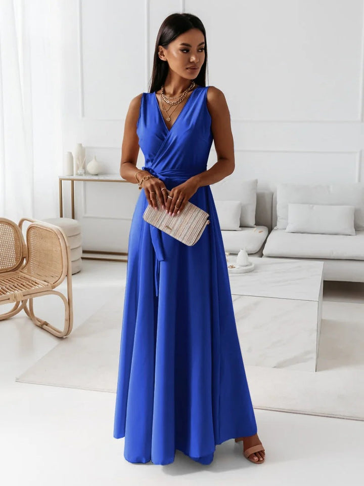 Women's Wedding Guest Elegant Wrap Dress | Maxi