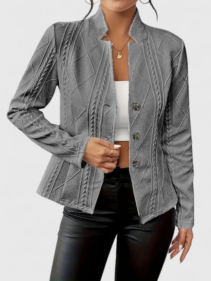 Women's Elegant Structured Formal Blazer | Button Closure