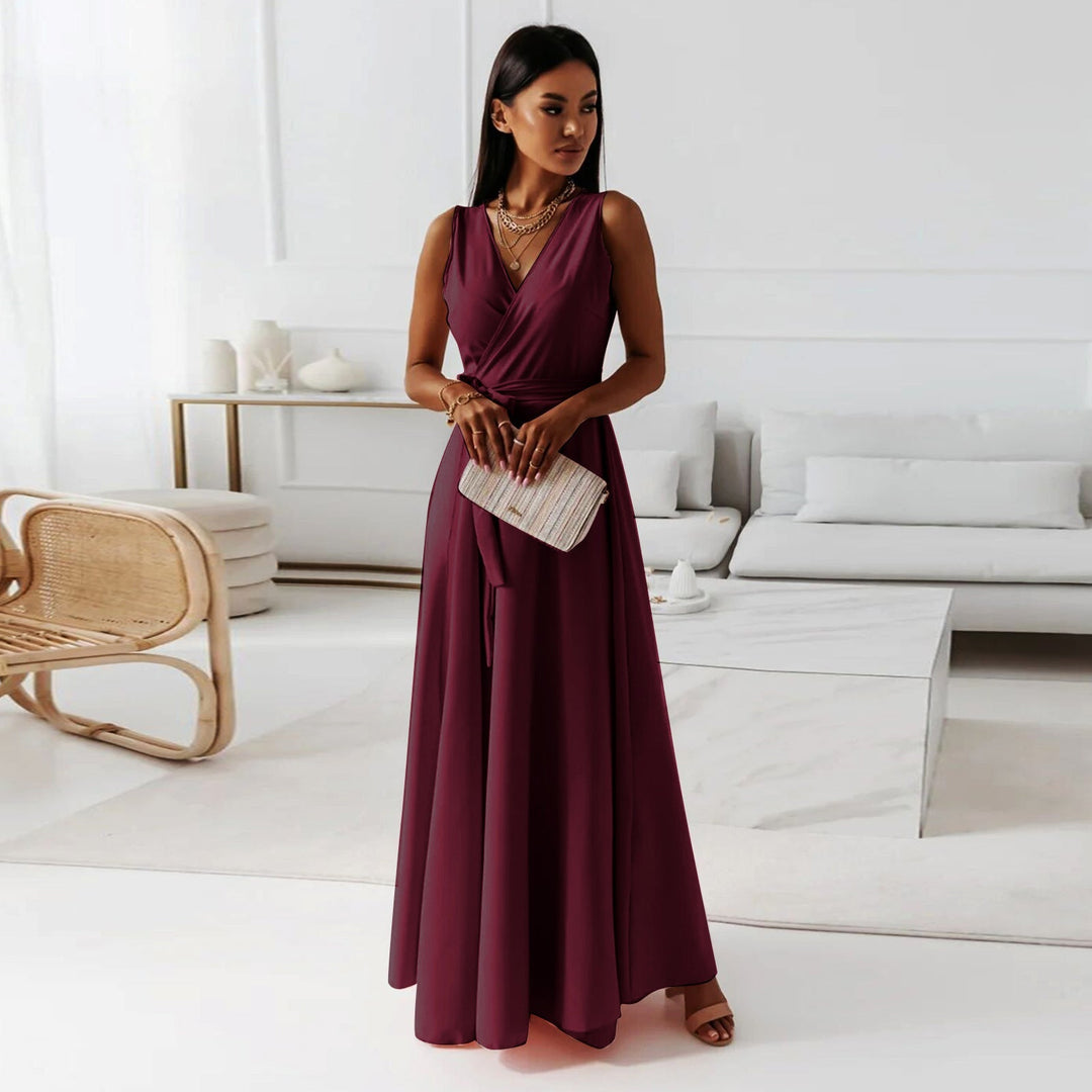Women's Wedding Guest Elegant Wrap Dress | Maxi