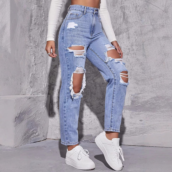 Women's Casual Ripped Jeans | High Waist
