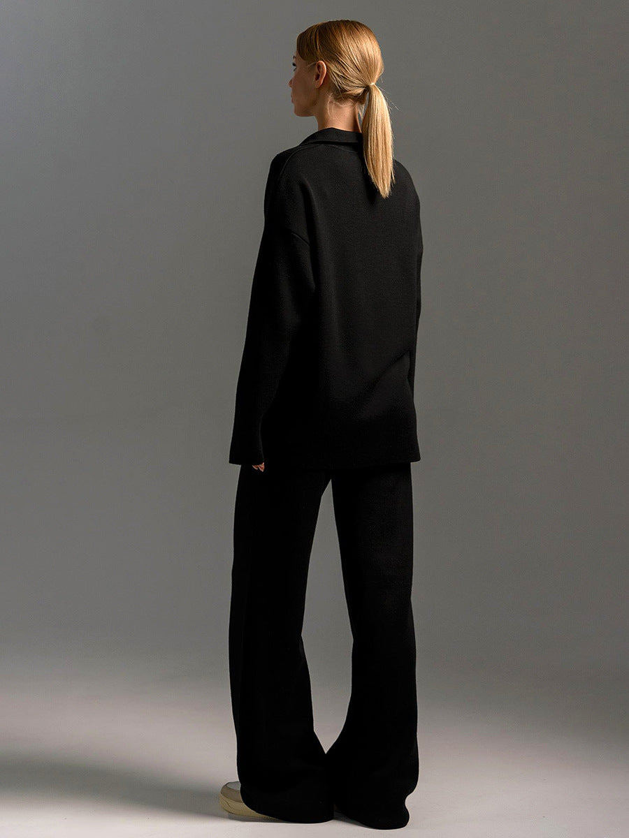 Women's Polo Jumper and Trousers Set | Two-Piece