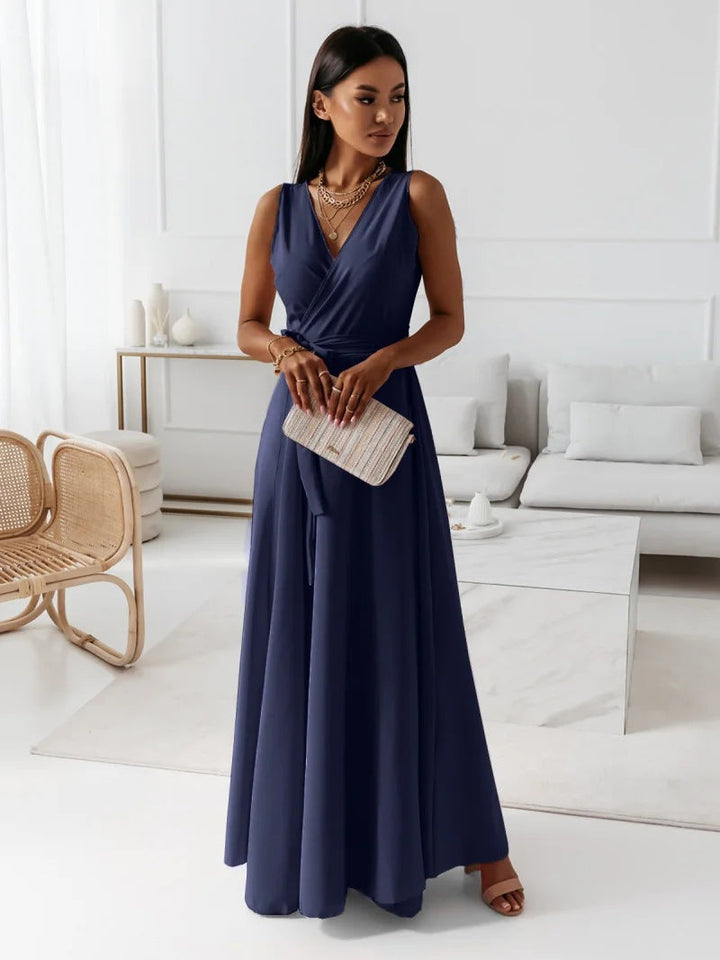 Women's Wedding Guest Elegant Wrap Dress | Maxi
