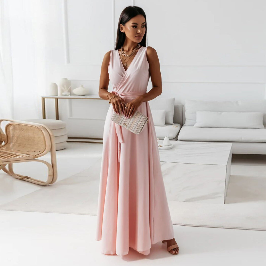 Women's Wedding Guest Elegant Wrap Dress | Maxi