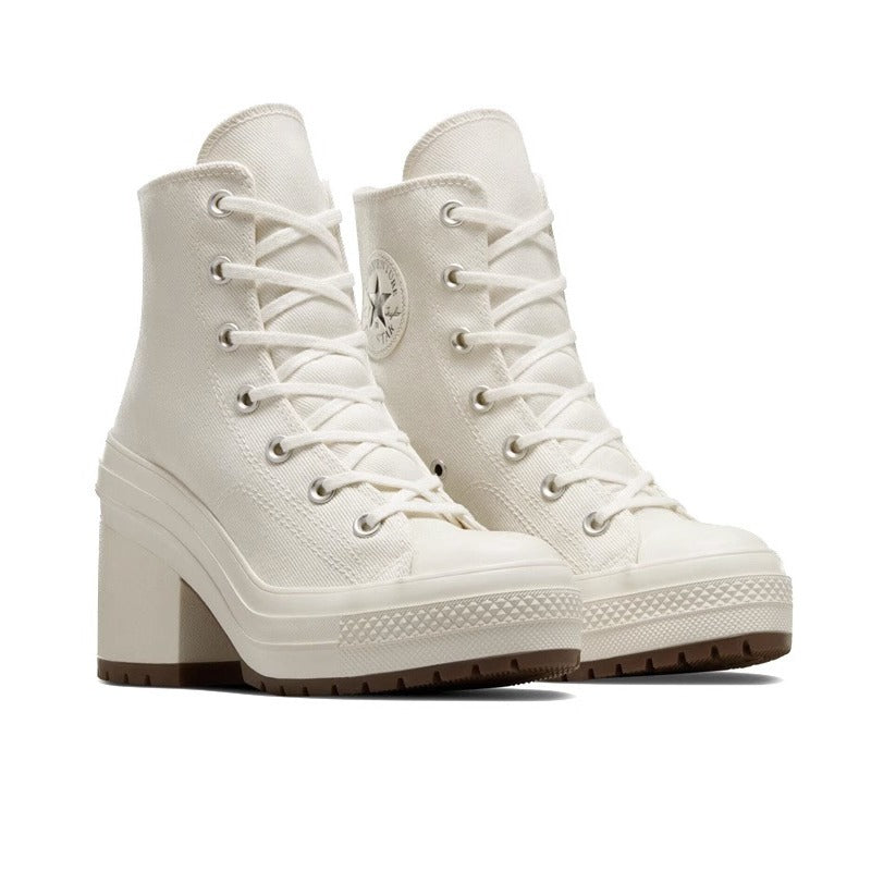 Women's High Heel Chunky Boots | Lace-Up